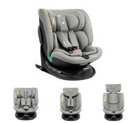Kikkaboo asiento infantil i-Tour, i-Size (40-150cm), grupo 0+/1/2/3, Isofix, color:gris claro