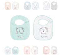 KikkaBoo Babero de Rizo para Bebés JUNGLE KING, Set de 2 Terry Baberos, Impermeable, 0+ Meses, Menta