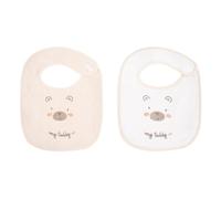 KikkaBoo Babero de Rizo para Bebés MY TEDDY, Set de 2 Terry Baberos, Impermeable, 0+ Meses, Beige