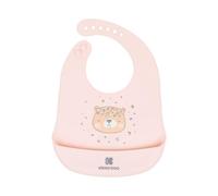 KikkaBoo Babero de Silicona para Bebés SAVANNA, Impermeable, Facíl de Limpiar, Apto para Lavalajillas, Recogemigas, Ajustable al Cuello, 4+ Meses