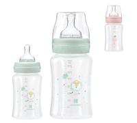Kikkaboo Biberón PP 240ml Tetina Silicona Talla M Anticólico A partir de 3 Meses, colores:verde