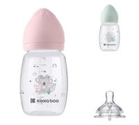 Kikkaboo Biberón Savanna 260ml Tetina Silicona Tamaño M Anticólico Desde 3 Meses, colores:rosa
