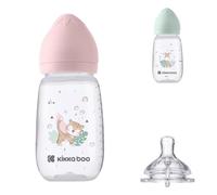 Kikkaboo Biberón Savanna 310ml Tetina Silicona Tamaño M Anticólico Desde 6 Meses, colores:rosa