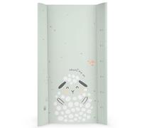 KikkaBoo Cambiador Bebé Impermeable y Portátil 80x50 cm SLEEPY SHEEP, Cambiador PVC Suave, Cambiador Portátil Bebé, Verde