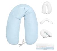 Kikkaboo cojín de Lactancia Dream Big 150 cm Largo 100% algodón Funda extraíble, Color:Azul