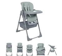 Kikkaboo Comfy - Trona para niños (altura regulable, correa, bandeja doble, plegable), color turquesa