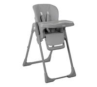 Kikkaboo, Cómoda trona regulable en altura, cinturón, doble bandeja, plegable, color:gris