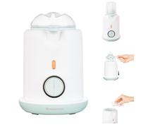 Kikkaboo, esterilizador cálido, 3en1 calienta biberones, exprimidor vaso medidor, colores:verde claro