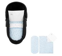 Kikkaboo Juego de cama cochecito de bebé 6 pzs manta 80 x 60 almohada 35 x 26, color:azul