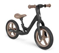 KikkaBoo Magnus Bicicleta sin Pedales para Niños de 3 a 6 Años, Cuadro Ligero de Fibra de Vidrio, Sillín Ajustable, Manillares Antideslizantes, Ruedas PU Resistentes, Negro