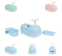 KikkaBoo Orinal Infantil WHALE, Tapa, Contenedor Extraíble, Manija de Juego, Antideslizante, Cómodo y Ergonómico, Fácil de Limpiar, 12+ Meses, Azul