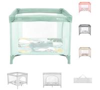 Kikkaboo Playpen Enjoy, cuna de viaje, plegable, colchón, bolsa de transporte, color:turquesa