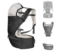 Kikkaboo Portabebés Chloe 3 en 1 de vientre y espalda asiento de cadera, color:schwarz weiß