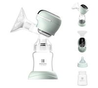 Kikkaboo sacaleches eléctrico Leia Plus, función de memoria, pantalla táctil LED, color:verde claro