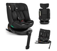 KikkaBoo Silla Coche Bebe Grupo 0 1 2 3 ISOFIX (0-36 kg) i-SECURE, Giratoria 360°, Reclinable, Protección SPS i-Size, Lateral, Arnés de 5 Puntos, 12 Posiciones Reposacabezas, Negro