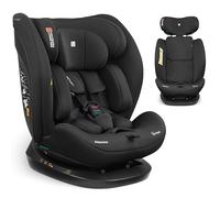 KikkaBoo Silla Coche Bebé i-EXPLORE 2, Grupo 0 1 2 3, i-Size 40-150 cm, Reclinable, 0-12 Años, Reposacabezas 14 Posiciones, Cojín y Arnés 5 Puntos, Negro