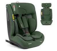KikkaBoo Silla de Coche Bebe ISOFIX Grupo 1 2 3 (9-36 kg) i-FLIT, de 15 Meses a 12 Años, Seguridad SPS, Reposacabezas Ajustable, Top Tether, 12 Posiciones Reposacabezas, Verde Militar