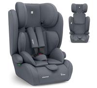 KikkaBoo Silla de Coche Sin ISOFIX Grupo 1 2 3 (9-36 kg, 76-150cm) i-PASS, Silla Coche Bebé y Niños, Reposacabezas 13 Posiciones, 15 Meses a 12 Años, Cadeira Auto, Gris