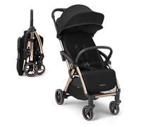 KikkaBoo Silla de Paseo EDEN, Carrito Bebé hasta 22 kg, Plegado Automático, Posición Reclinada, Superligero, Compacto, Negro