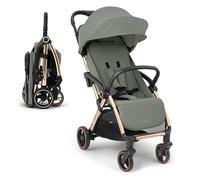 KikkaBoo Silla de Paseo EDEN, Carrito Bebé hasta 22 kg, Plegado Automático, Posición Reclinada, Superligero, Compacto, Verde Militar