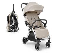 KikkaBoo Silla de Paseo EDEN, Carrito Bebé hasta 22 kg, Plegado Automático, Posición Reclinada, Superligero, Compacto, Beige