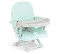 KikkaBoo Trona Portátil para Bebé PAPPO, Alzador de Silla Plegable con Bandeja Extraíble, Booster Ajustable y Compacto para Comer, Asiento de Viaje hasta 36 Meses, Menta