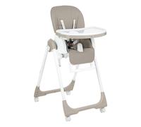 Kikkaboo trona Spicy, plegable, mesa extraíble, ajustable, con 4 ruedas, color:beige