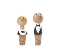 KIKKERLAND BA60 Wine Stopper, Beechwood, Multicolor At Your Service
