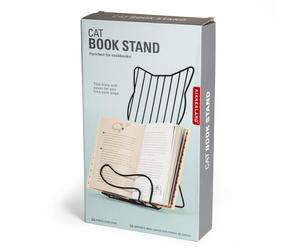 Kikkerland Cat Cookbook Stan Soporte de libro de recetas de metal para mostrador de cocina Soporte de libro de cocina Soporte decorativo para lib