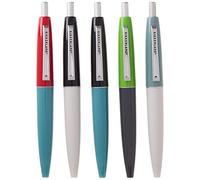 KIKKERLAND KK4329S - Lote de 5 minibolígrafos, diseño Retro, Colores Surtidos