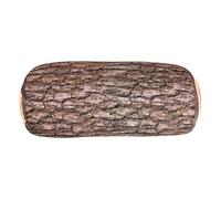 Kikkerland KKTT13 - Cojín de Viaje, diseño de Tronco | Reposacabezas de madera natural, soporte de microperlas y comodidad versátil