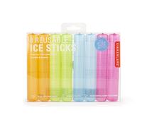 Kikkerland Lote de 8 palitos de Hielo Reutilizables para refrescar Las Bebidas, Multicolor, Único