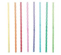 Kikkerland Pajitas reutilizables CU230 Rainbow (paquete de 20), plástico, multicolor