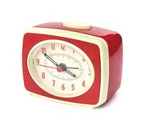 KIKKERLAND Reloj Despertador, Rojo, 9,8 x 6,1 x 8,3 cm