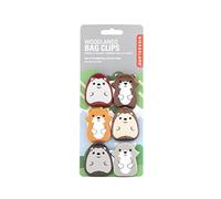 Kikkerland Pinzas para bolsas Woodland – Kit de 6, diseño de animales