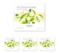 KIKO Milano Antifatigue Face Mask, Moisturising Hydrogel Face Mask With Green Tea Extract, 44.6 gr (Paquete de 4)