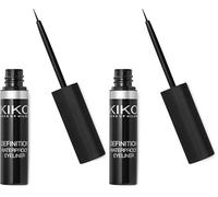 KIKO Milano Definition Waterproof Eyeliner | Lápiz de ojos líquido con fórmula resistente al agua (Paquete de 2)