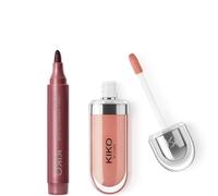 KIKO Milano Exclusive Lip Combo (Various Shades) - 90's Modern Nude