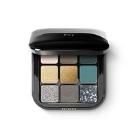 KIKO Milano Glamour Multi Finish Eyeshadow Palette - Tono 06 Green Vibes | 9 Sombras | Multiacabado | Ultrapigmentado | Difuminable | Espejo