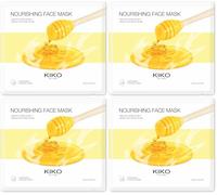 KIKO Milano Mascarilla nutritiva | Mascarilla facial de hidrogel hidratante con extracto de miel (Paquete de 4)
