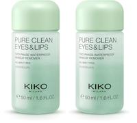 KIKO Milano Pure Clean Eyes&Lips Mini, Desmaquillante Bifásico Para Ojos Y Labios En Formato Mini (Paquete de 2)