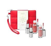 KIKO Milano Snow-Kissed Holiday Never Without You Mini Lips Gift Set, Kit De Regalo De Labios: 2 Minilabiales De Acabado Mate Y 2 Minibrillos De Labios