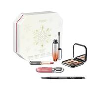 KIKO Milano Snow-Kissed Holiday Timeless Look Makeup Gift Set, Kit De Regalo De Maquillaje: Máscara De Pestañas Efecto Volumen, Delineador De Ojos, Paleta De Sombras De Ojos, Brillo De Labios Y Labial