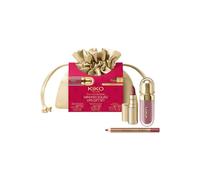 KIKO Milano Twist 'N Twinkle Holiday Mini Kiss Squad Lip Gift Set 01, Set De Regalo Para Los Labios: Minilabial Mate, Minibrillo De Labios Y Minilápiz De