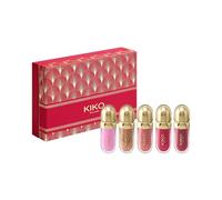 KIKO Milano Twist 'N Twinkle Holiday The Fabulous 5 Mini Lip Gift Set, Set De Regalo Para Los Labios: 5 3D Hydra Lipgloss Mini