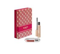 KIKO Milano Twist 'N Twinkle Holiday To The Max Duo Make Up Gift Set, Set De Regalo De Maquillaje: Brillo De Labios Efecto Volumen 3D Extremo Y Máscara De Pestañas Efecto Volumen Y Definición