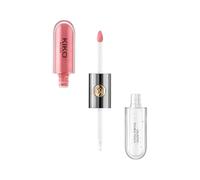 KIKO Milano Unlimited Double Touch - Tono 112 Satin Peach Rose | Labial Líquido 2 Pasos | Color + Brillo | Duración 12 Horas | Sin Transferencia | Luminoso