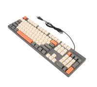 Kikumi 104 Teclas Teclado Cableado 3 Colores Lindo Teclado de Juego Interfaz USB Comercial para 7 8 10 11 para OS X 104 Teclas de Cable 3 Colores Lindo de Juego USB (Gris)