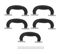 Kikumi 5 Uds Manijas de Equipaje Estilo Vintage Plástico Resistente Diseño Ergonómico Manija de Maleta de Amplia Aplicación (Negra)