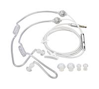 Kikumi Auriculares de Tubo de Aire Ergonómicos Sin Radiación Reducción de Ruido Auriculares Binaurales Portátiles de Tubo de Aire de 3,5 Mm para Tableta Portátil (Blanco)